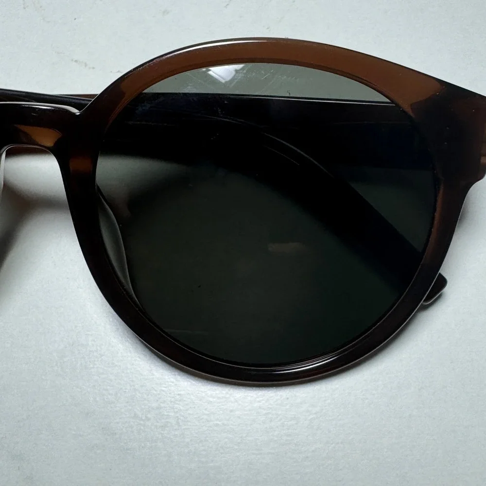 Saint Laurent SL M31/F 010 Brown Round Sunglasses Made in Italy 55-19-145